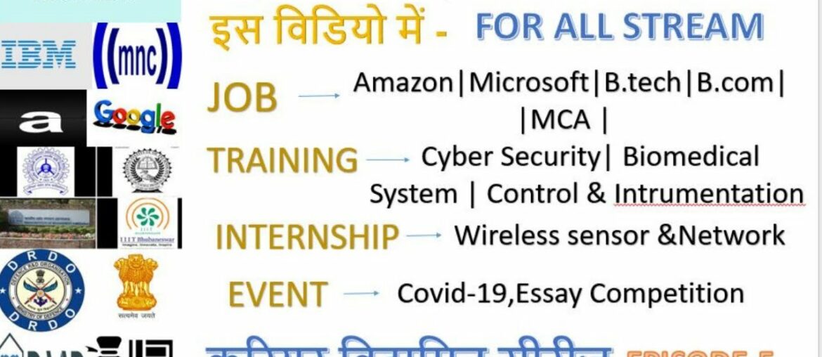 Notification For Microsoft|Amazon|Biomedical|B.tech|B.com| Covid 19|Essay Competition|Sensor| CV-5