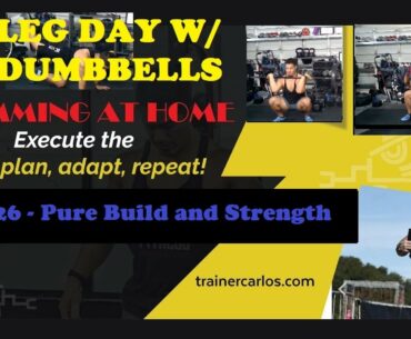 Leg Day with Dumbbells Ep. 26 - Pure build and strength