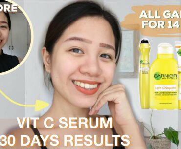Garnier Vitamin C Serum UPDATE review + Garnier Skin Care Routine for 14 days results Philippines