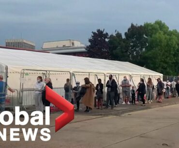 Coronavirus: UK's Boris Johnson defends testing target as anger grows over backlog, long lineups