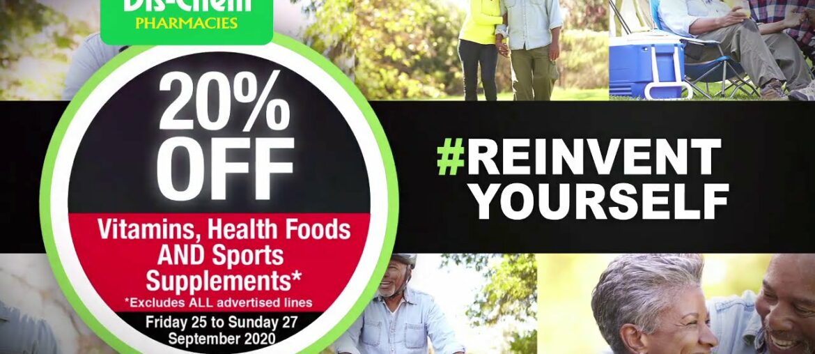 20% off Health food, Vitamins and Sports Supplements.