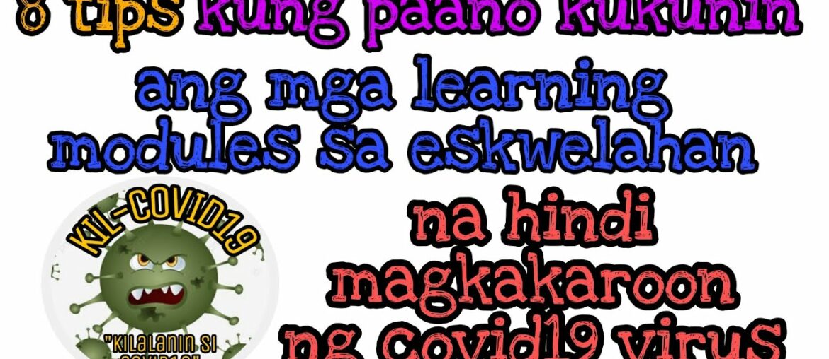 8 tips to avoid COVID19 in getting learning modules| DEPED | DOH
