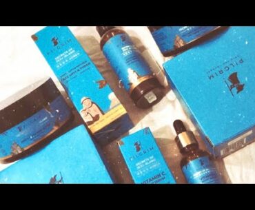 Reviewing products from PILGRIM INDIA| body scrub, vitamin c serum, body butter, face mist #skincare