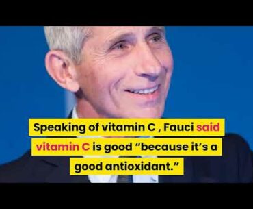 Fauci Admits To Taking Supplements