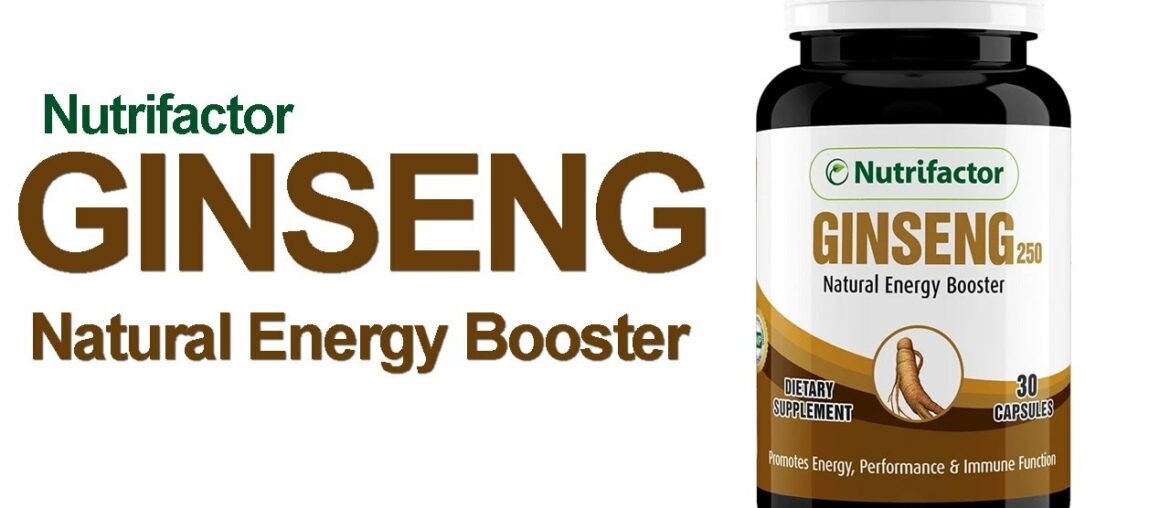Nutrifactor GINSENG, Natural Energy Booster, Dietary Supplement,  Promotes Energy, Immune Function