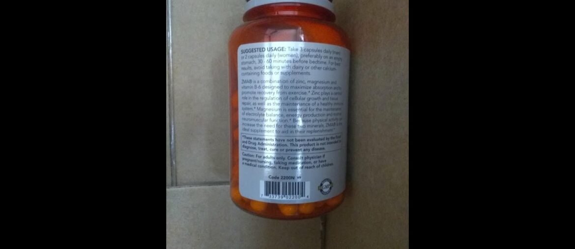 NOW Sports Nutrition, ZMA (Zinc, Magnesium and Vitamin B-6), Enhanced Absorption, Sports Recove...