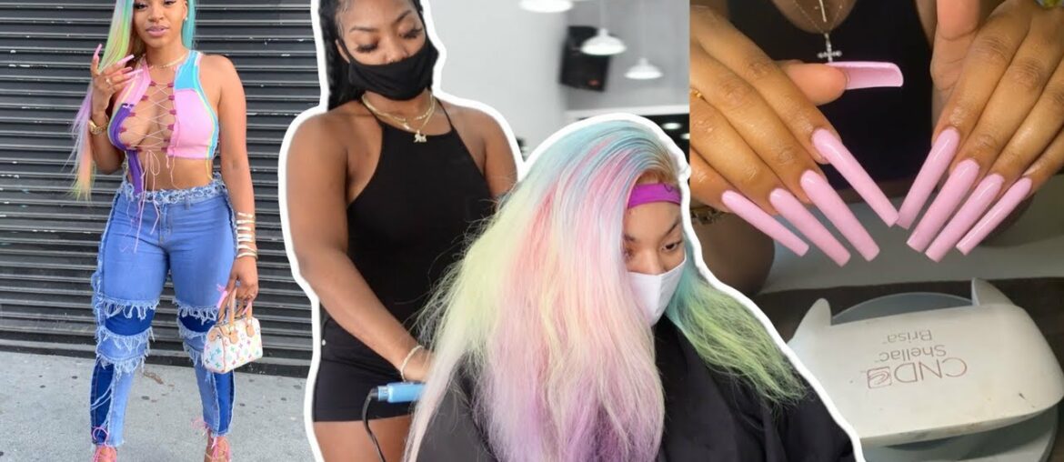 i felt like a bum so I did a full transformation | MAKEUP + HAIR + NAILS + OUTFIT