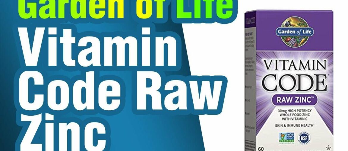 Garden of Life Vitamin Code Raw Zinc, 30mg Wh ole Food Zinc Supplement + Vitamin C, Trace M