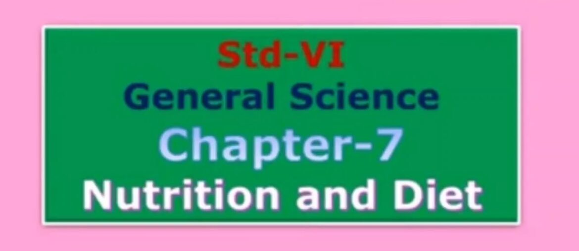 Std.6 Sub- General science ch.7 Nutrition and diet subtopic- Vitamins.