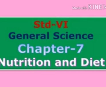 Std.6 Sub- General science ch.7 Nutrition and diet subtopic- Vitamins.