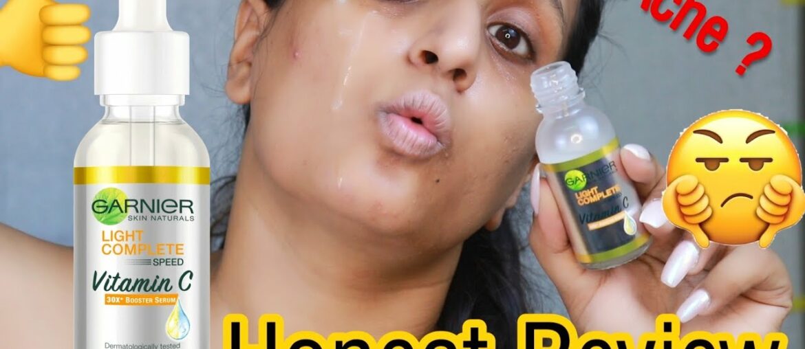 Honest Review On Garnier Vitamin C Serum | Is It Best Vitamin C Serum For Face ? Makeover By Nikkita