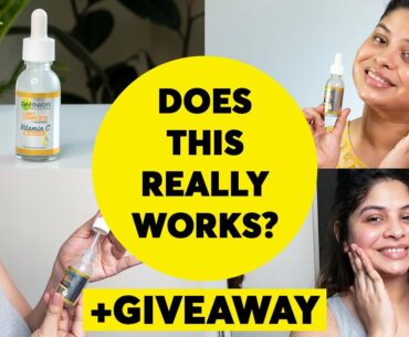 Benefits of vitamin C serum | Garnier vitamin C serum review & Giveaway of a bottle
