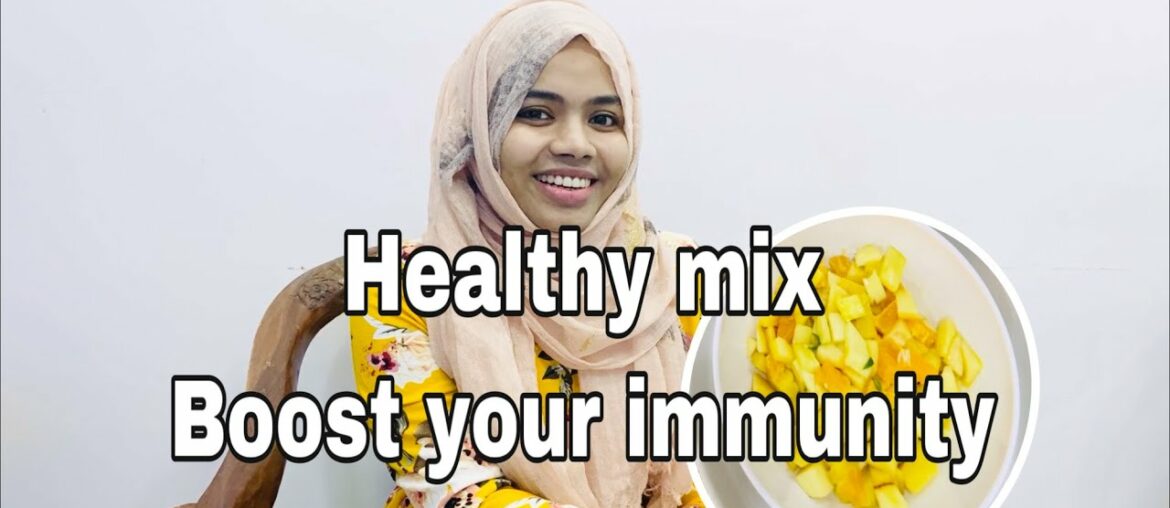 vitamin rich Fruits mix /HEALTHY Food to eat during Corona time/ Vitamin C /yellow fruits mushakal