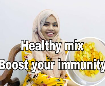 vitamin rich Fruits mix /HEALTHY Food to eat during Corona time/ Vitamin C /yellow fruits mushakal