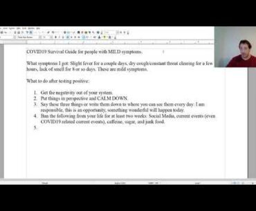 A Much Shorter COVID19 Survival Guide For Those With Mild Symptoms