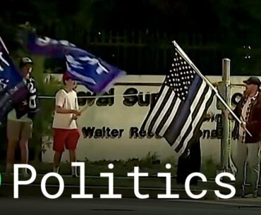 Trump Supporters Gather Outside Walter Reed as He Undergoes Covid-19 Treatment