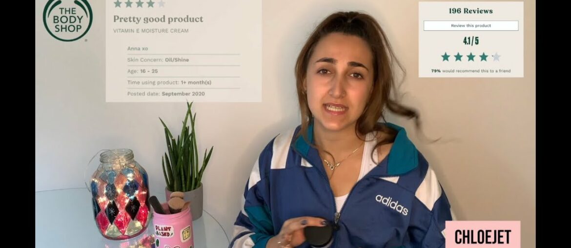VEGAN Skin Cream Review - UNDER 4 MINUTES - The Body Shop - Vitamin E Moisture Cream - ChloeJet