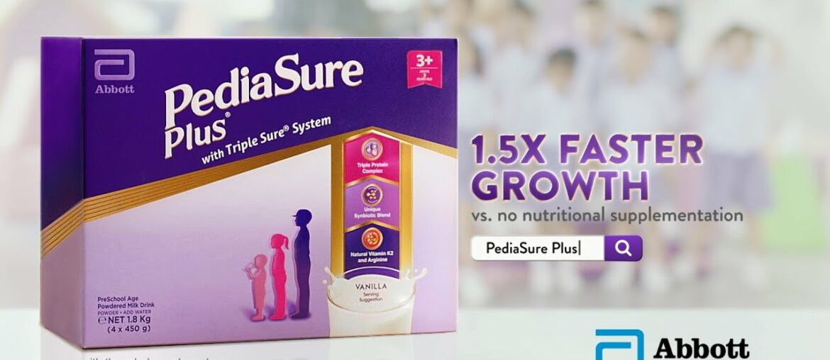 New PediaSure Plus, for 1.5x faster growth  ( vs. no nutritional supplementation)