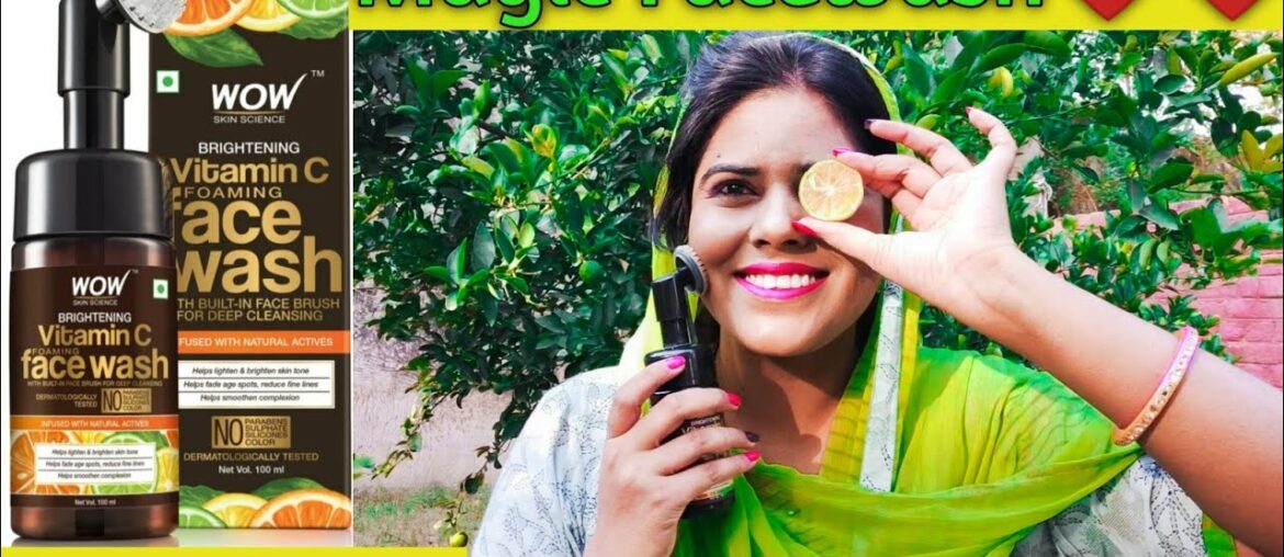 Wow Vitamin C Foaming Facewash Review | Brightening | Lightening | Magic Face wash  | Kavita's Lamhe
