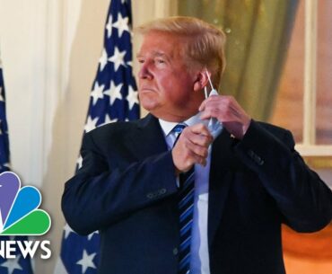 President Trump Returns To White House, Takes Off Mask For Photos | NBC News