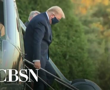 President Trump leaves Walter Reed hospital