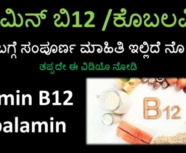 Vitamin B12 Rich Foods In Kannada | Vitamin B12 In Kannada | B12 Vitamin Foods In Kannada