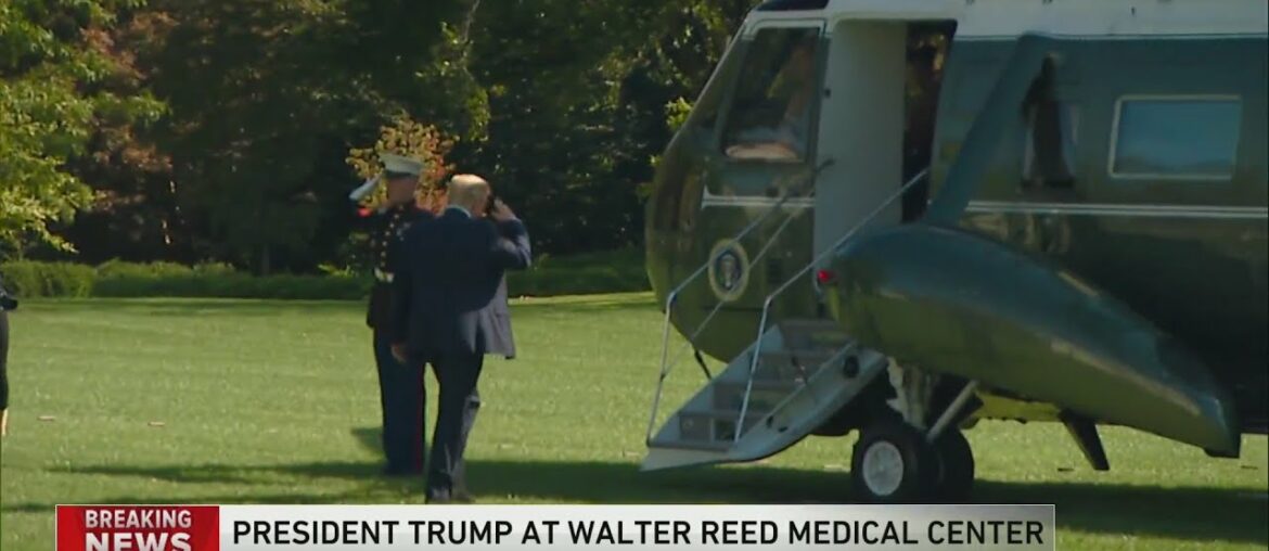 President Trump, stricken by COVID-19, arrives at military hospital