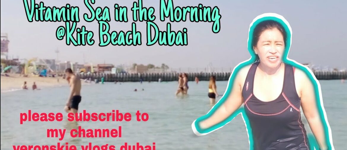 early morning swimming @kite beach Dubai