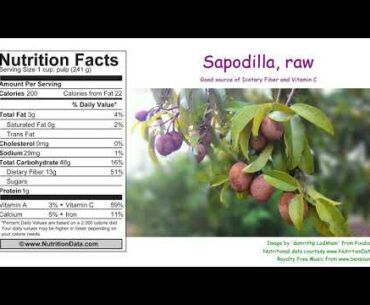 Sapodilla, raw (Nutrition Data)