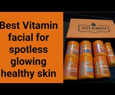 Best Vitamin therapy facial for spotless,Freckles free glowing healthy skin| Skin Supplements,,