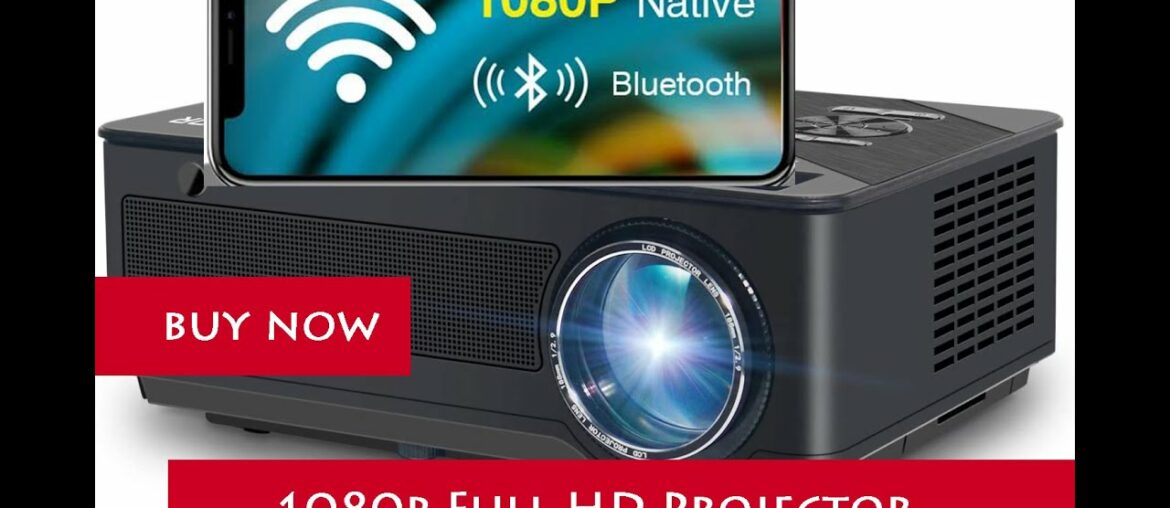 1080p Full HD Projector, WiFi Projector, Bluetooth Projector,