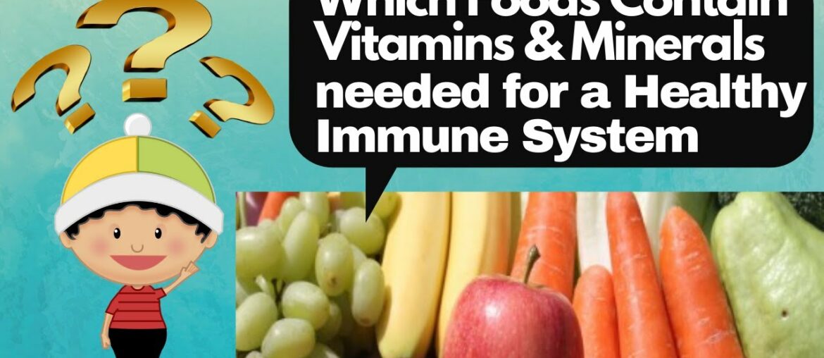 Food Sources of Vitamins and Minerals needed for Immune System