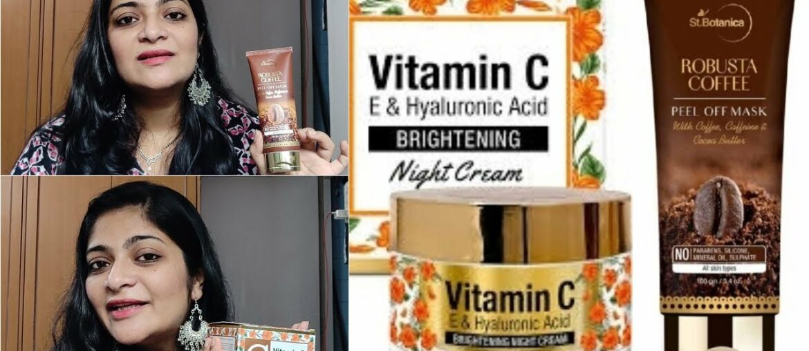 St Botanica Product Review| Robusta Coffee Peeloff Mask and Vitamin C Night Cream
