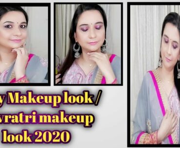 GREY makeup / Navratri makeup look ll 9 days 9 wearable makeup looks for Navratri  2020 ll