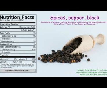 Spices, pepper, black (Nutrition Data)