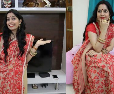 EASY Step by Step Traditional DURGA PUJA Makeup Look