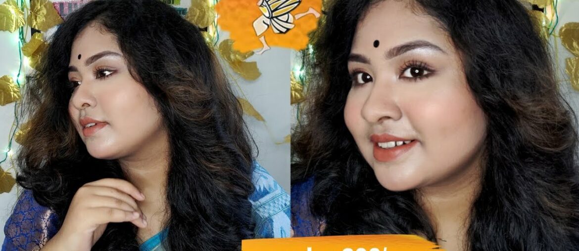 Durga puja Makeup Look 2020.....under 200 Rupees... Affordable  Traditional Look Step By Step....