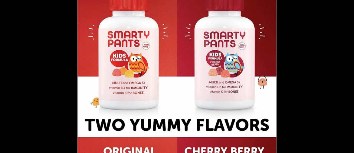 SmartyPants Kids Formula Daily Gummy Multivitamin Vitamin C, D3, and Zinc for Immunity, Gluten Free,