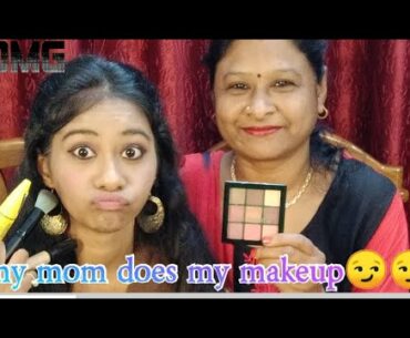 MOM DOES MY MAKEUP || mujhe ravan bana diya || millionsdollargirl