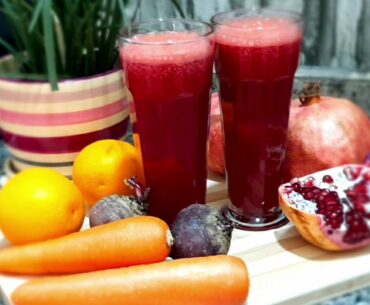detox weight loss juice recipe with winter season fruits with nutrition information and benefits