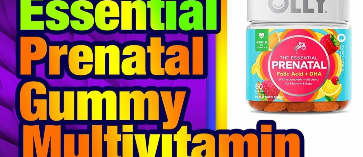 OLLY The Essential Prenatal Gummy Multivitamin, 30 Day Supply (60 Gummies), Sweet Citrus,