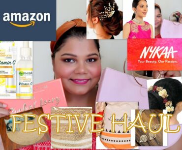 AMAZON, MYNTRA, NYKAA HAUL I #homedecor #toys #makeup #jewellery