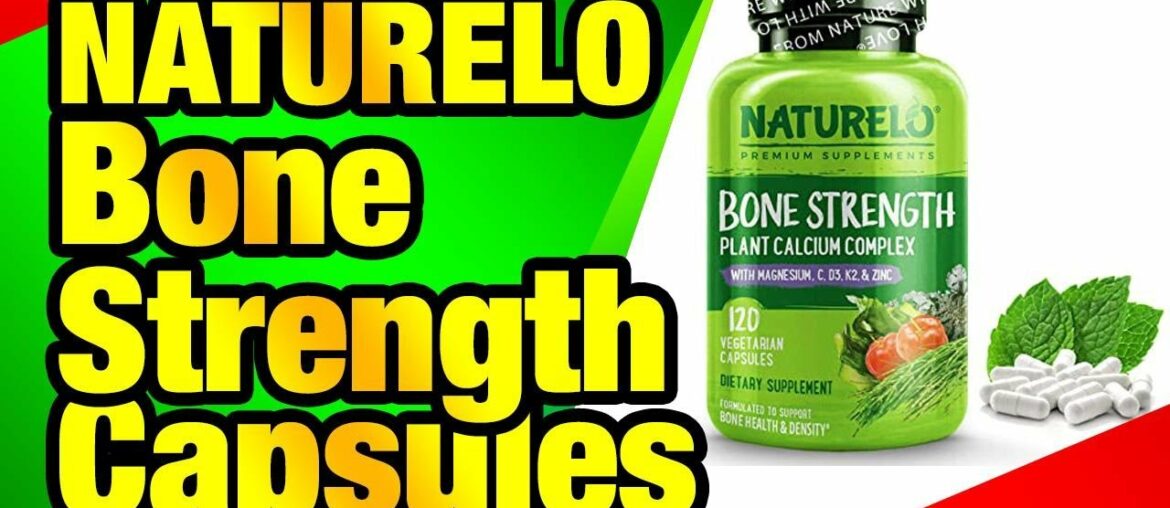 NATURELO Bone Strength - Plant-Based Calcium, Magnesium, Potassium, Vitamin D3, VIT C, K2