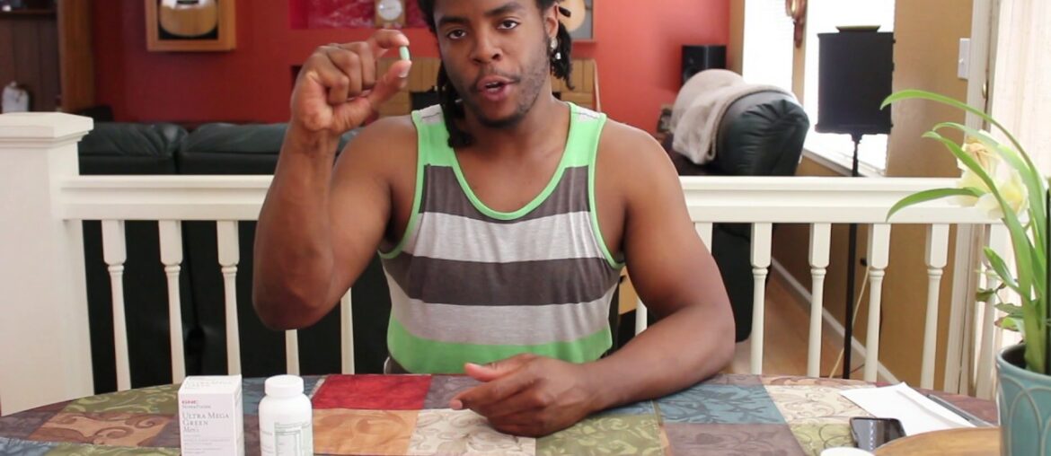 Ultra Mega Green Mens Multi-vitamin. (plant based natural multivitamin)