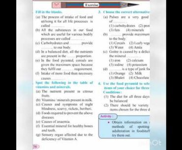 VPVM. Standard 6. General science. 7 .Nutrition  and Diet.