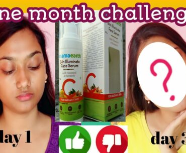 mamaearth Vitamin C illuminate face Serum #one month challenge/#no sponsor #super honest review.