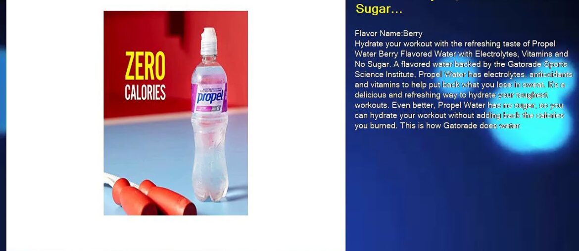 Propel Water Berry Flavored Water With Electrolytes, Vitamins and No Sugar 16.9 Ounces (Pack of 6)