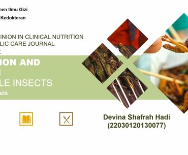 Nutrition and Health of Edible Insects