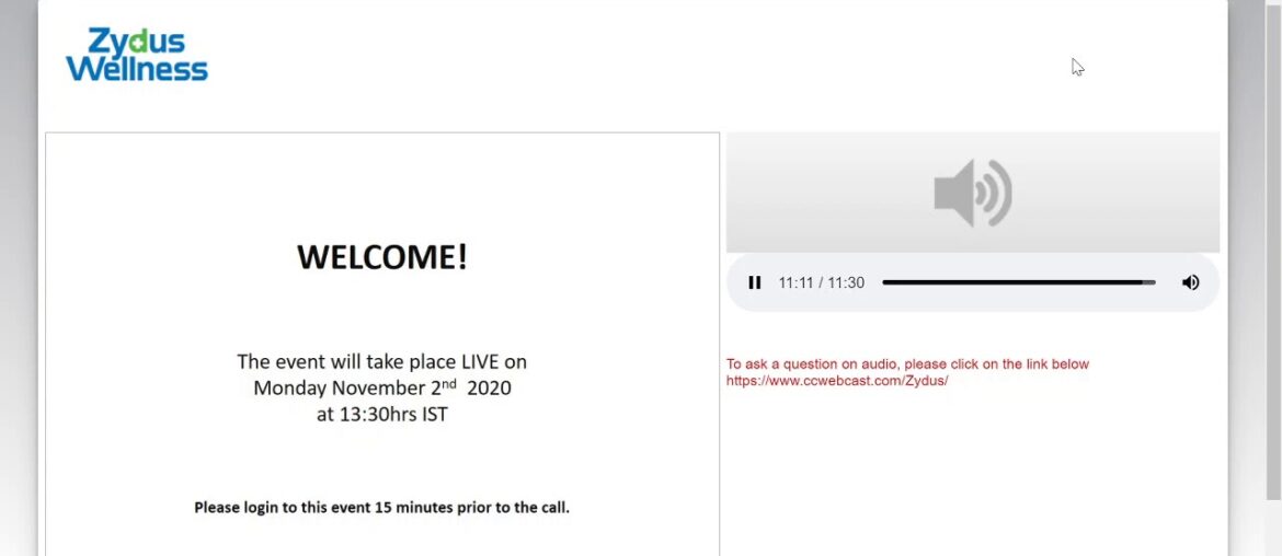Zydus Wellness Earnings Call for Q2FY21