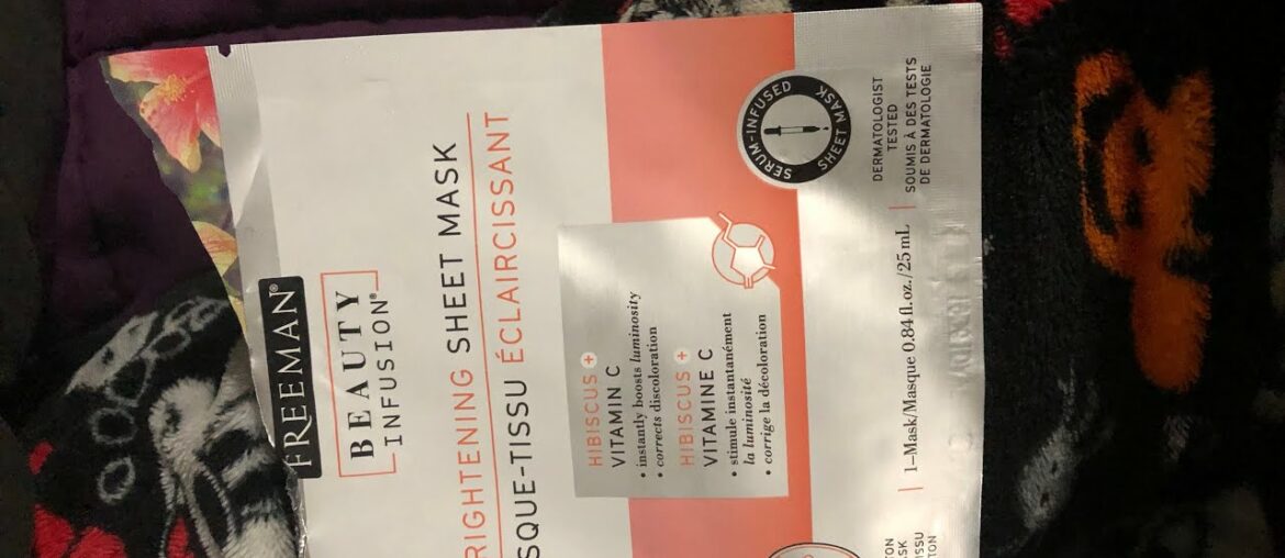 Freeman Beauty Infusion Brightening Sheet Face Mask Vitamin C Hibiscus 3pk
